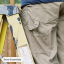 BERNE MENS WASHED DUCK RELAXED FIT CARPENTER PANT NAVY (34Wx38)