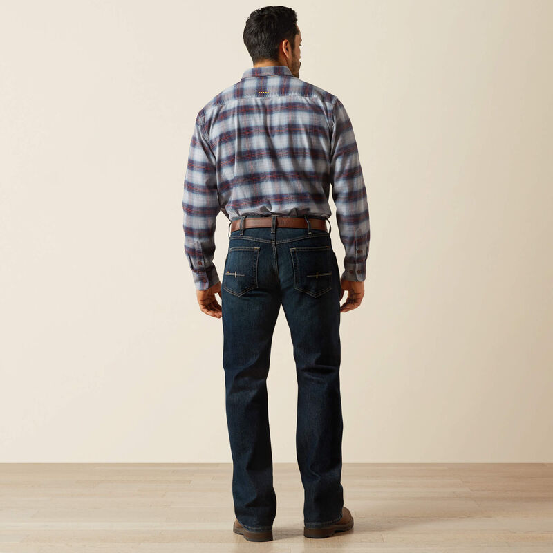 ARIAT MENS M5 REBAR STRAIGHT LEG JEAN DURASTRETCH BLKSTN 30 30