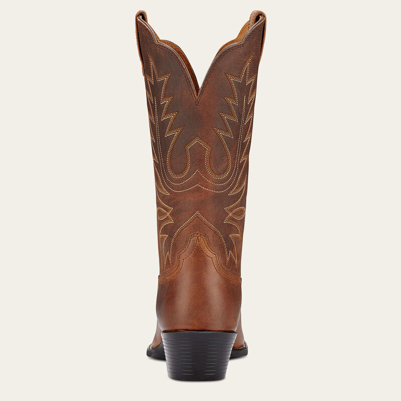 ARIAT WOMENS WESTERN BOOT R TOE HERITAGE DISTRESSED BRWN 6