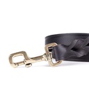 MY FAMILY ASCOT LEASH GREASED LEATHER BLK LRG-3