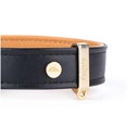 MY FAMILY HERMITAGE COLLAR LEATHER BLK &amp; OCHRE 2XL 49-59CM-3