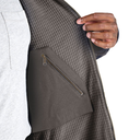 BERNE MENS GRID FLEECE-LINED FULL ZIP HOODED SWEATSHIRT GRAPHITE (L)