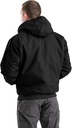 BERNE MENS NYLON INSULATED WATERPROOF HOODED JACKET BLACK (M)