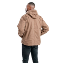 BERNE MENS WASHED SHERPA LINED HOODED JACKET DRIFTWOOD (L)