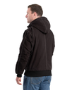 BERNE MENS HIGHLAND DUCK HOODED ACTIVE WORK JACKET BLACK (L)