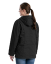 BERNE WOMENS SOFTSTONE WASHED DUCK UTILITY COAT BLACK (2XL)