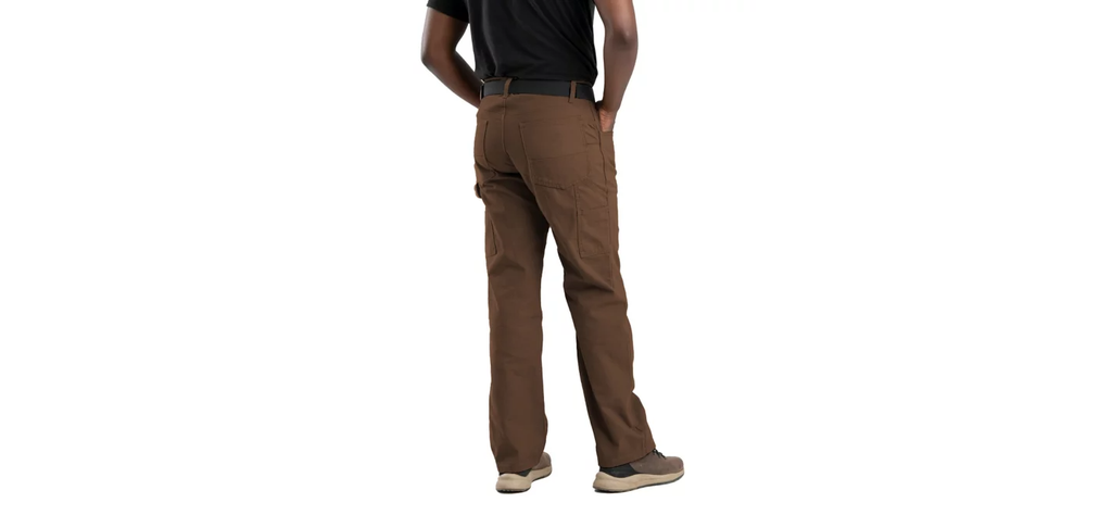 BERNE MENS WASHED DUCK RELAXED FIT CARPENTER PANT BARK (32Wx36)