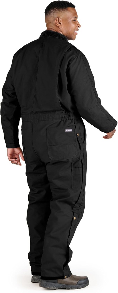 BERNE MENS HERITAGE DUCK INSULATED COVERALL BLACK (2XL)