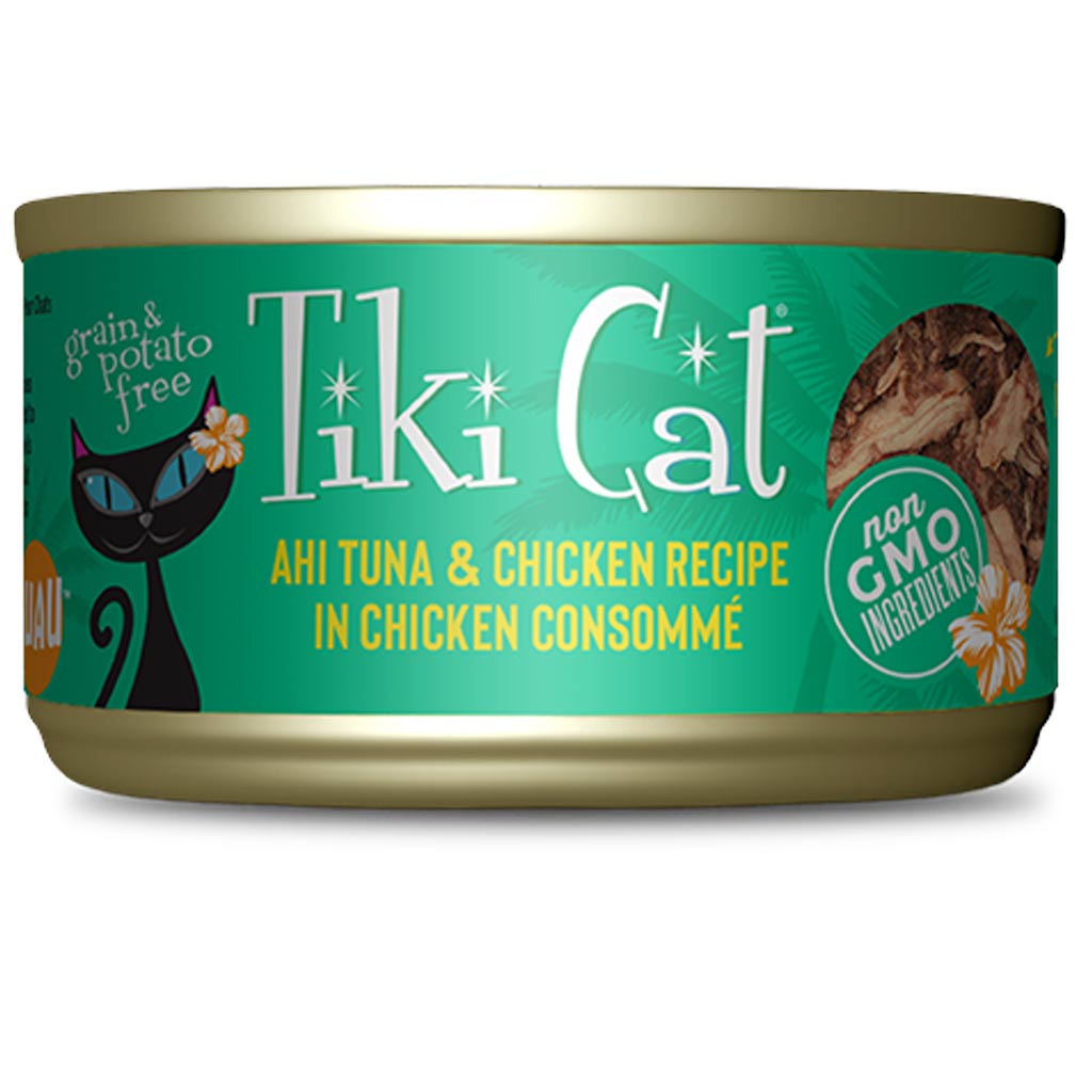 TIKI CAT HOOKENA LUAU TUNA &amp; CHICKEN 2.8OZ 