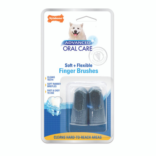 NYLABONE FINGER BRUSH 2CT