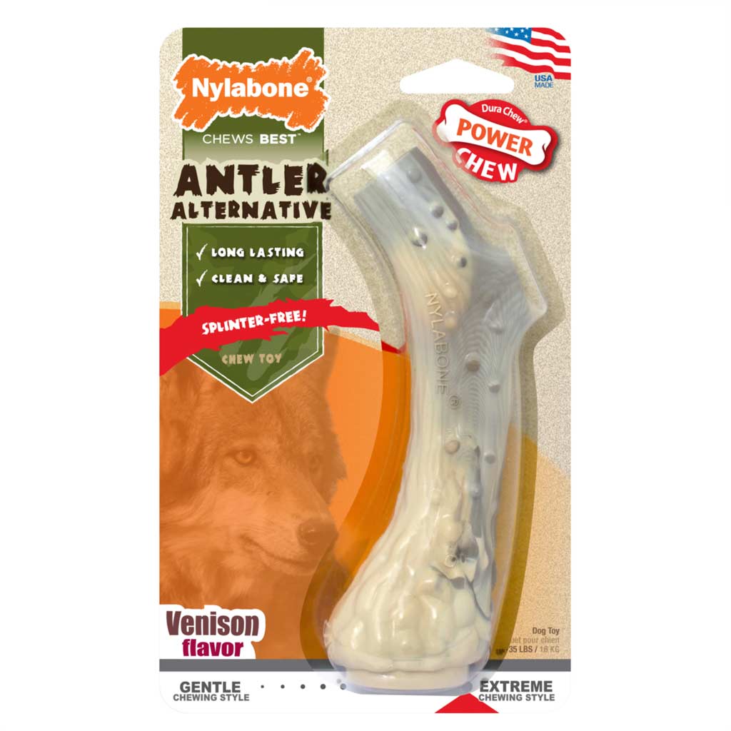 NYLABONE POWER CHEW ANTLER VENISON WOLF