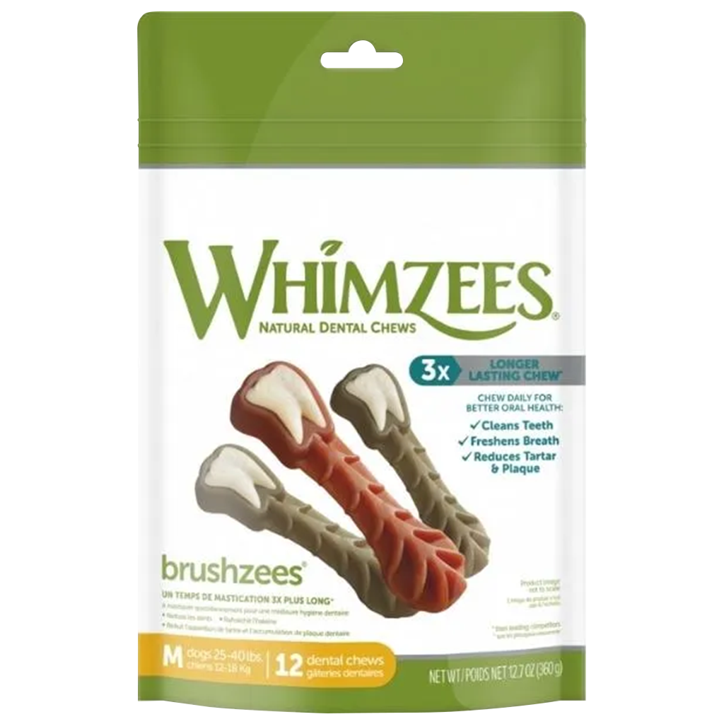 WHIMZEES BRUSHZEES MED 12.7OZ