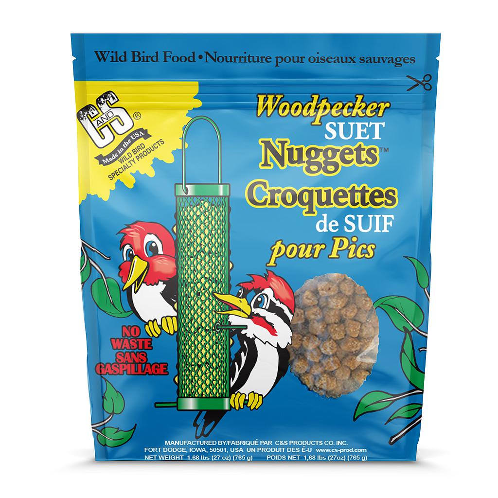 C&amp;S WOODPECKER SUET NUGGETS 765G