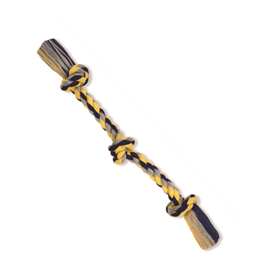 MAMMOTH FLOSSY CHEWS MEDIUM 3-KNOT ROPE TUG 20"