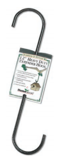 STOKES EXTENSION HOOK STEEL POWDER COATED BLACK 12"