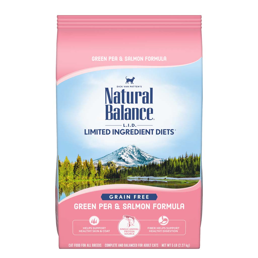 NATURAL BALANCE CAT LID GF SALMON &amp; GREEN PEA 10LB