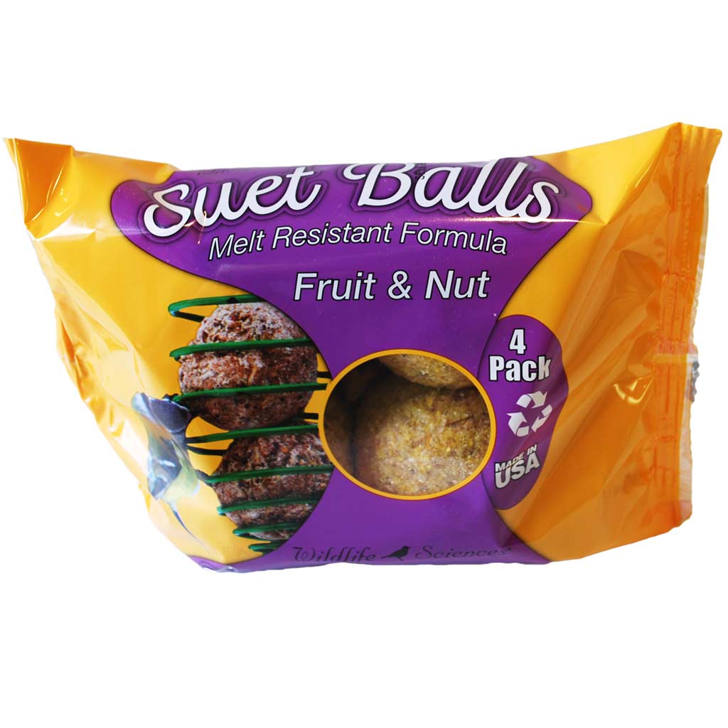 WILDLIFE SCIENCE SUET BALLS FRUIT & NUT (4PK)