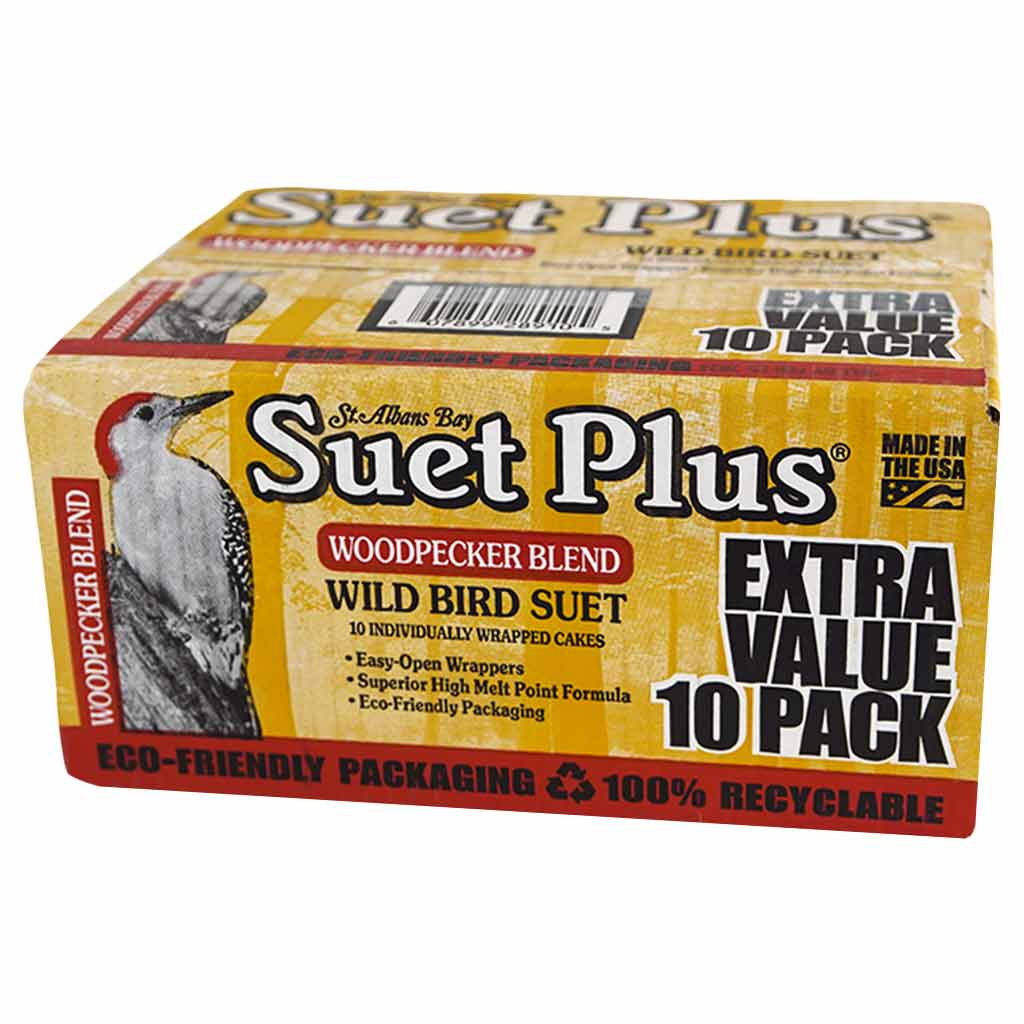 WILDLIFE SCIENCE SUET PLUS VALUE WOODPECKER 10 PACK