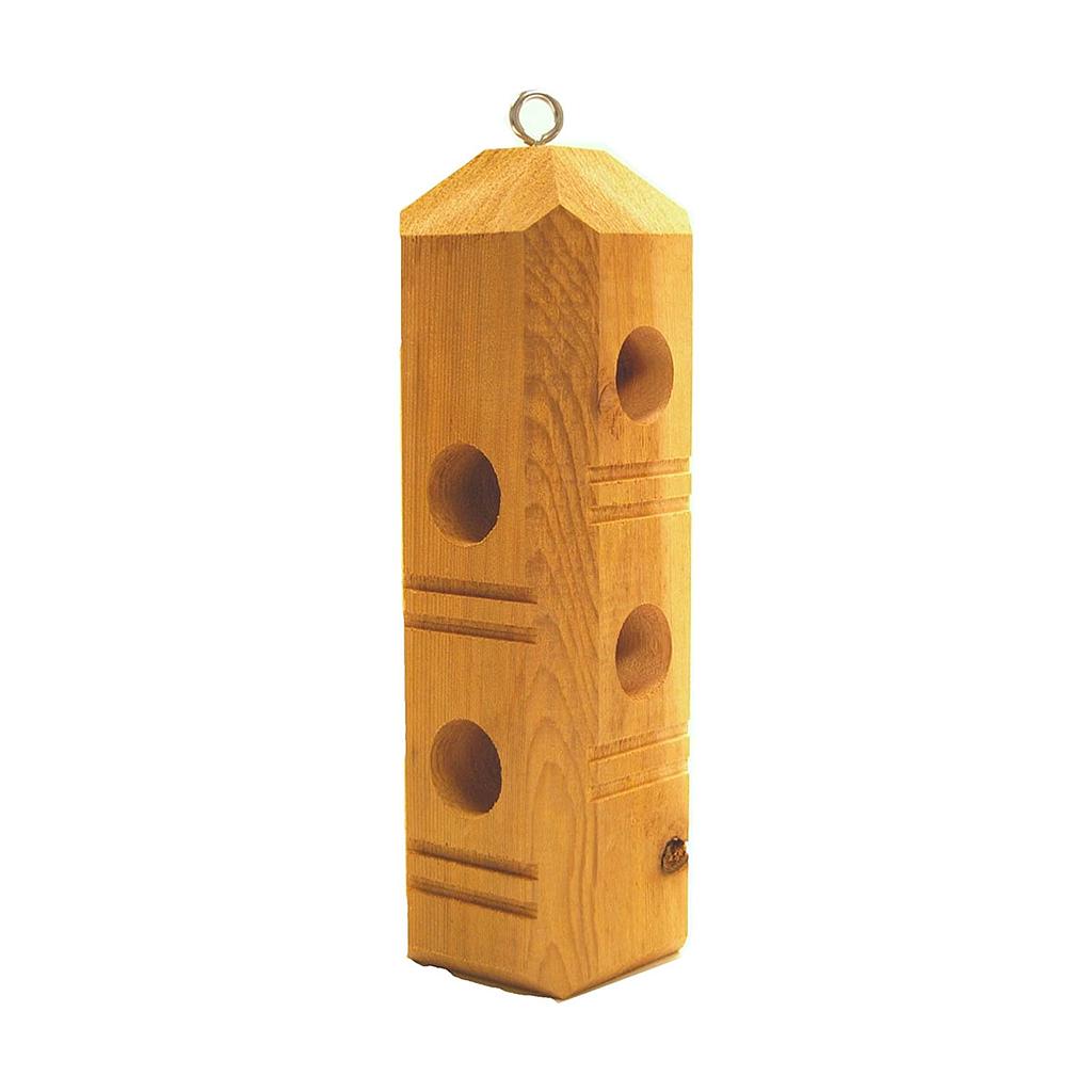 WILDLIFE SCIENCE SUET PLUG FEEDER CEDAR BEVEL CUT POST