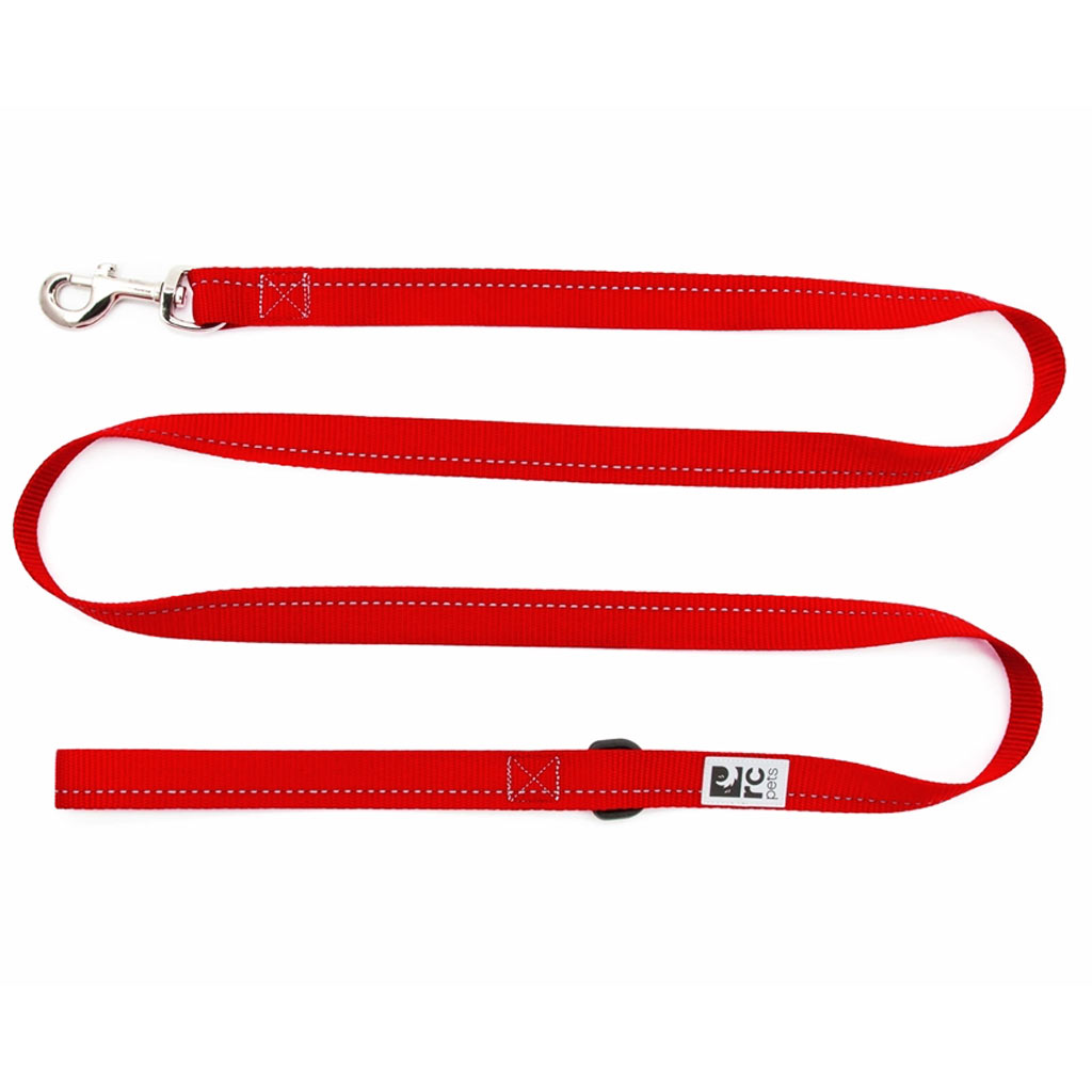 RC PETS LEASH PRIMARY 3/4"X6' RED