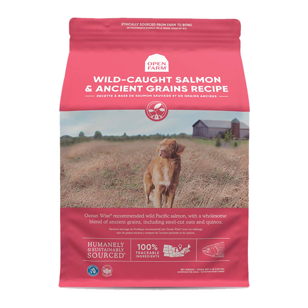 OPEN FARM DOG WILD CAUGHT SALMON & ANCIENT GRAINS 4LB