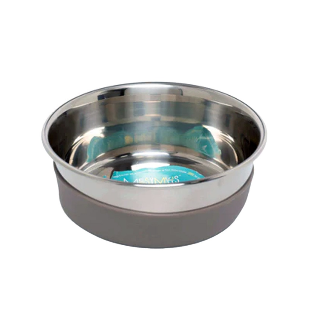 MESSY MUTTS HEAVY GAUGE BOWL W/NON SLIP 8 CUPS GREY X-LRG