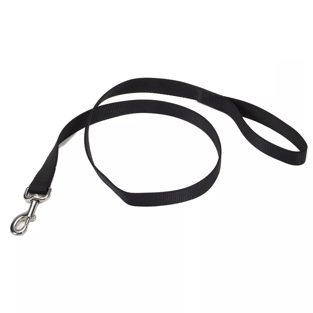 COASTAL SINGLE PLY DOG LEASH BLACK 3/4"X6'
