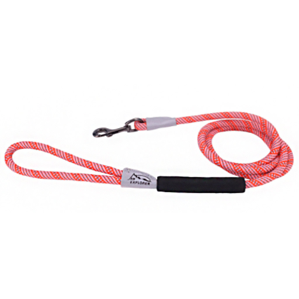 COASTAL K9 EXPLORER REFLECTIVE BRAIDED ROPE SNAP LEASH CANYON 1/2&quot;X6'