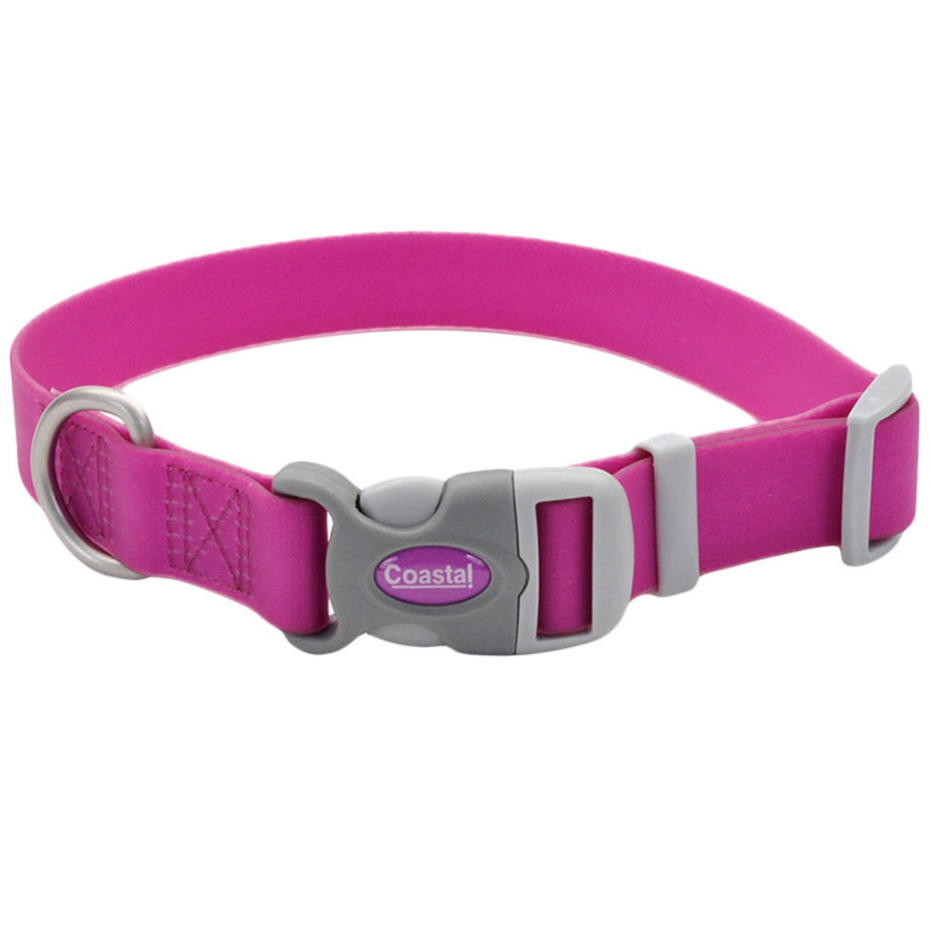 COASTAL PRO ADJ WATERPROOF COLLAR PURPLE 3/4&quot;X8-12&quot;