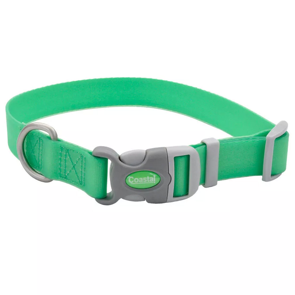 COASTAL PRO ADJ WATERPROOF COLLAR LIME 1&quot;X14-20&quot;