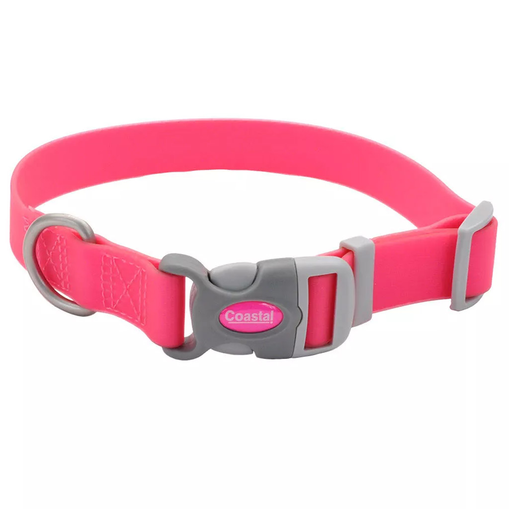 COASTAL PRO ADJ WATERPROOF COLLAR FUSCIA 1&quot;X18-26&quot;