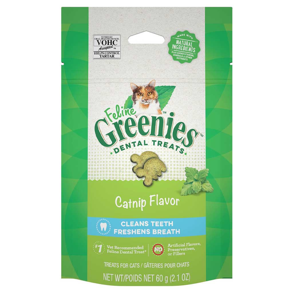 GREENIES FELINE CATNIP COMPLETE DENTAL TREAT 2.1OZ