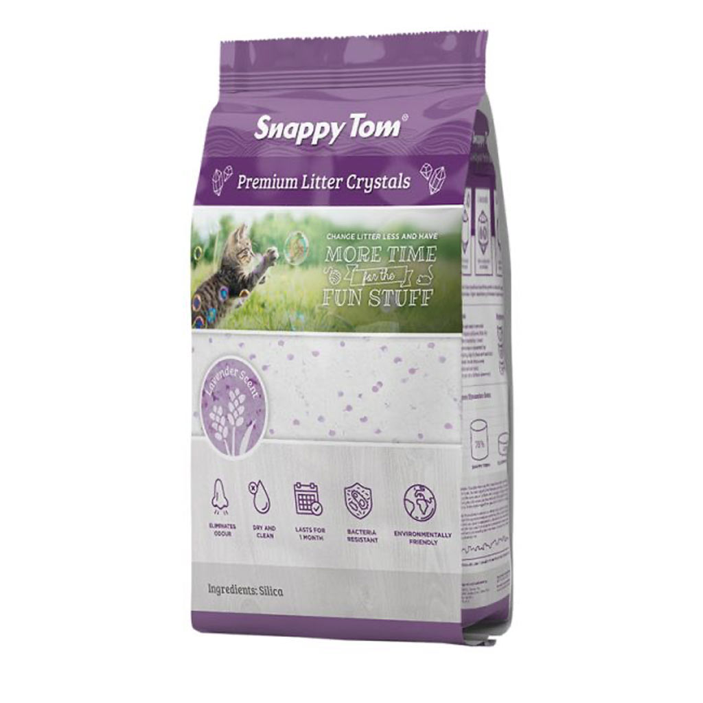 SNAPPY TOM CRYSTAL CAT LITTER LAVENDER 4KG