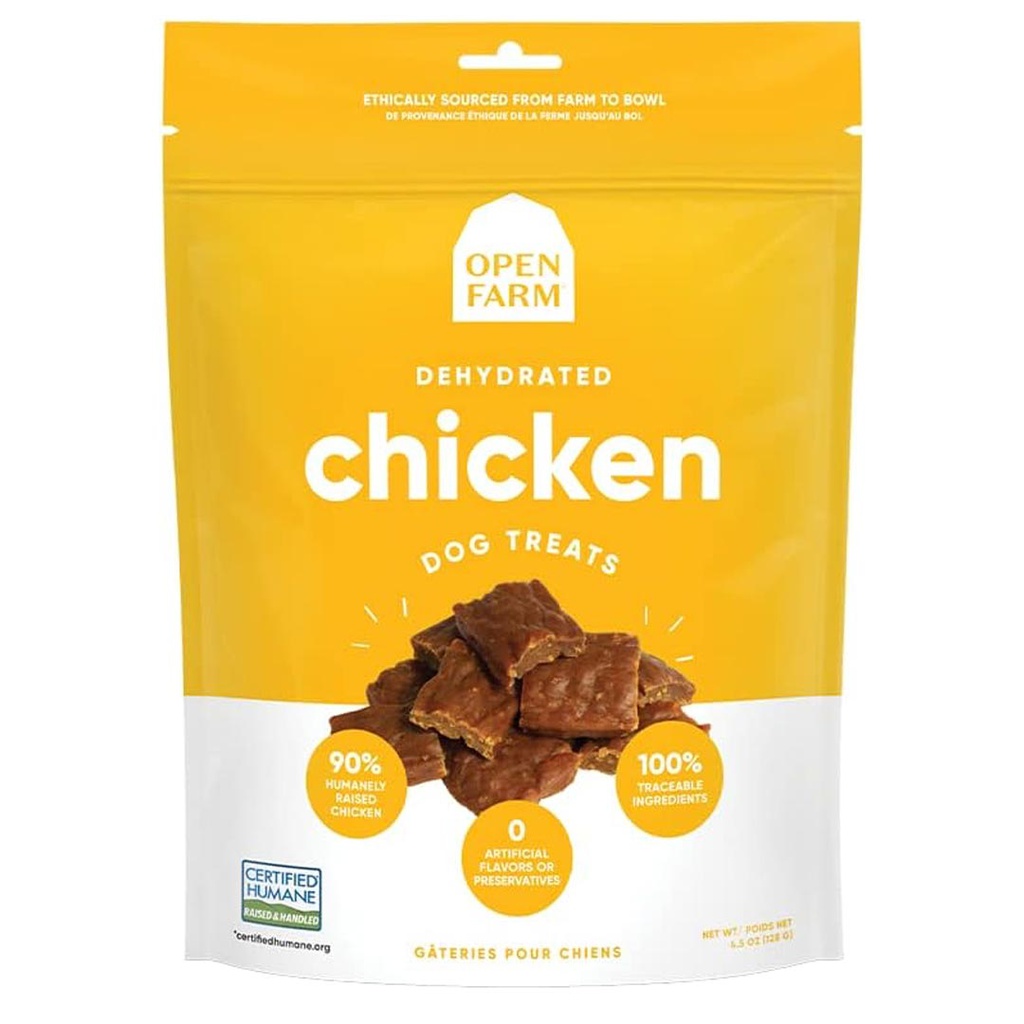 OPEN FARM DOG DEHYDRATED CHICKEN TREAT 4.5OZ