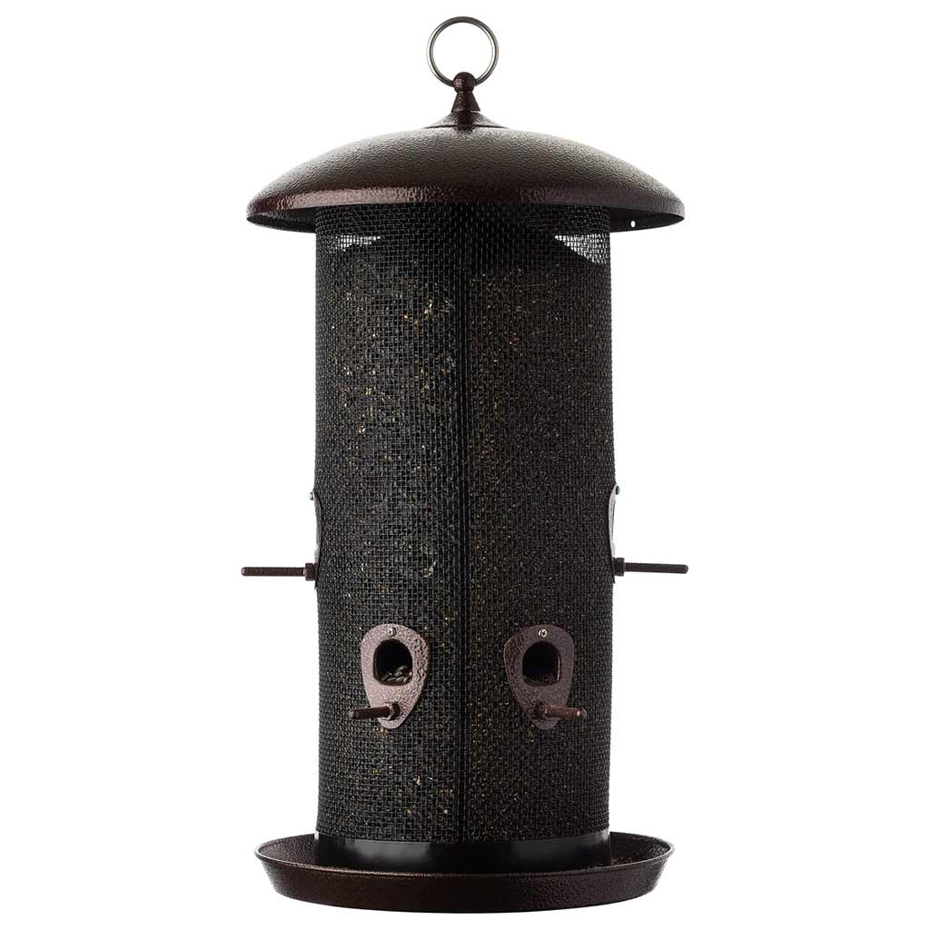 MORE BIRDS GIANT COMBO MIXED SEED FEEDER 10LB COPPER