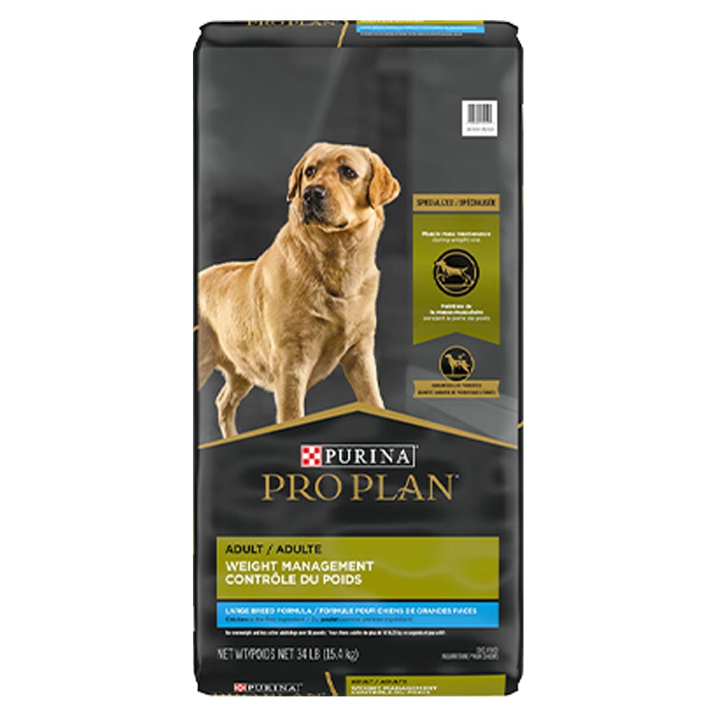 PRO PLAN DOG WEIGHT MANAGEMENT LARGE BREED CHICEKN &amp; RICE 15.4KG