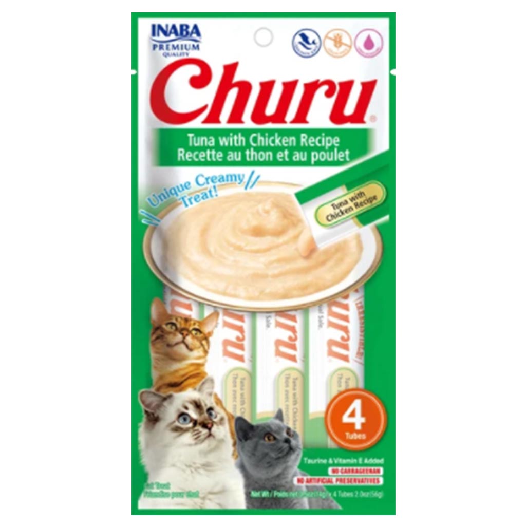 INABA CAT CHURU TUNA & CHICKEN PUREE 56G