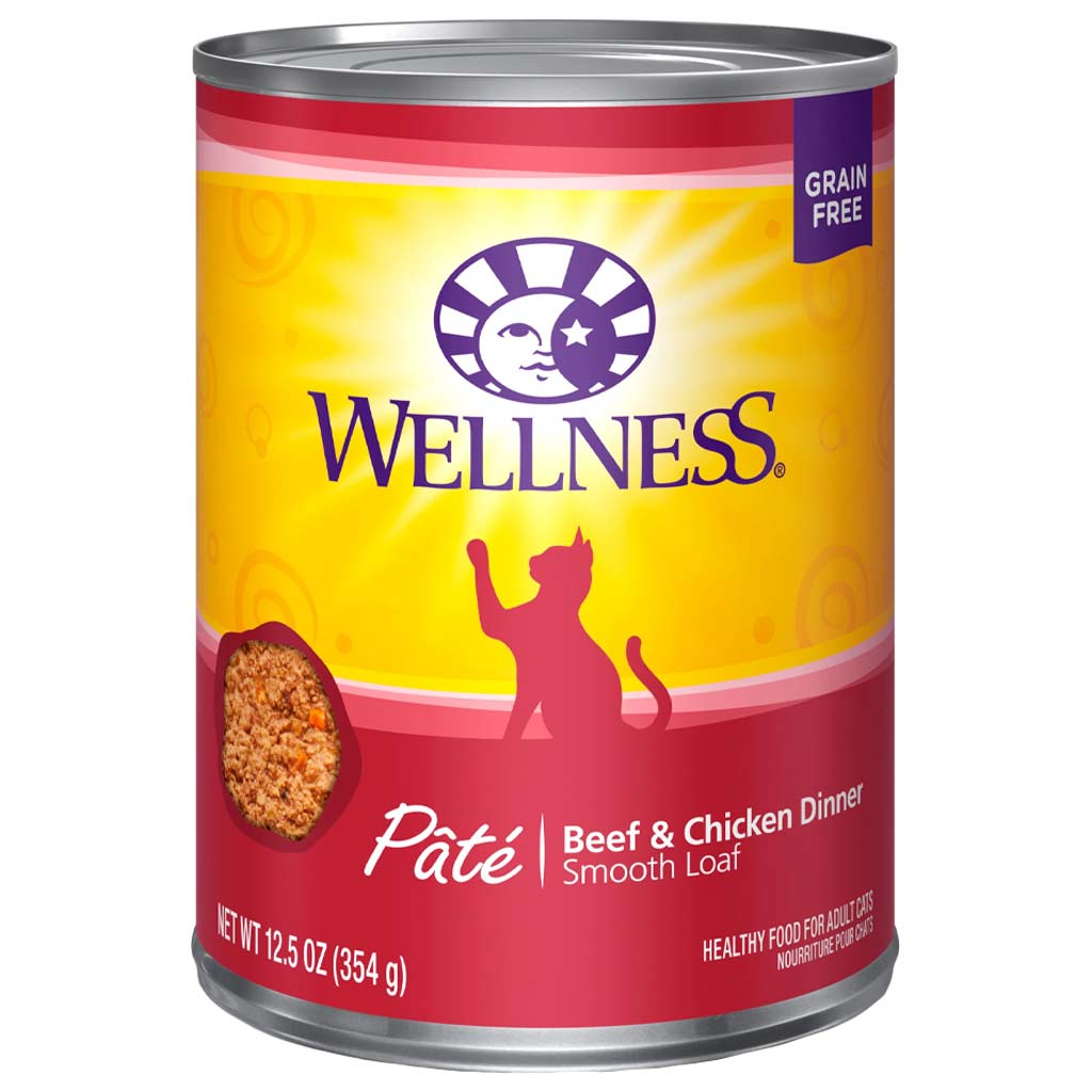 WELLNESS CAT COMPLETE HEALTH BEEF &amp; CHICKEN PATE 12.5OZ