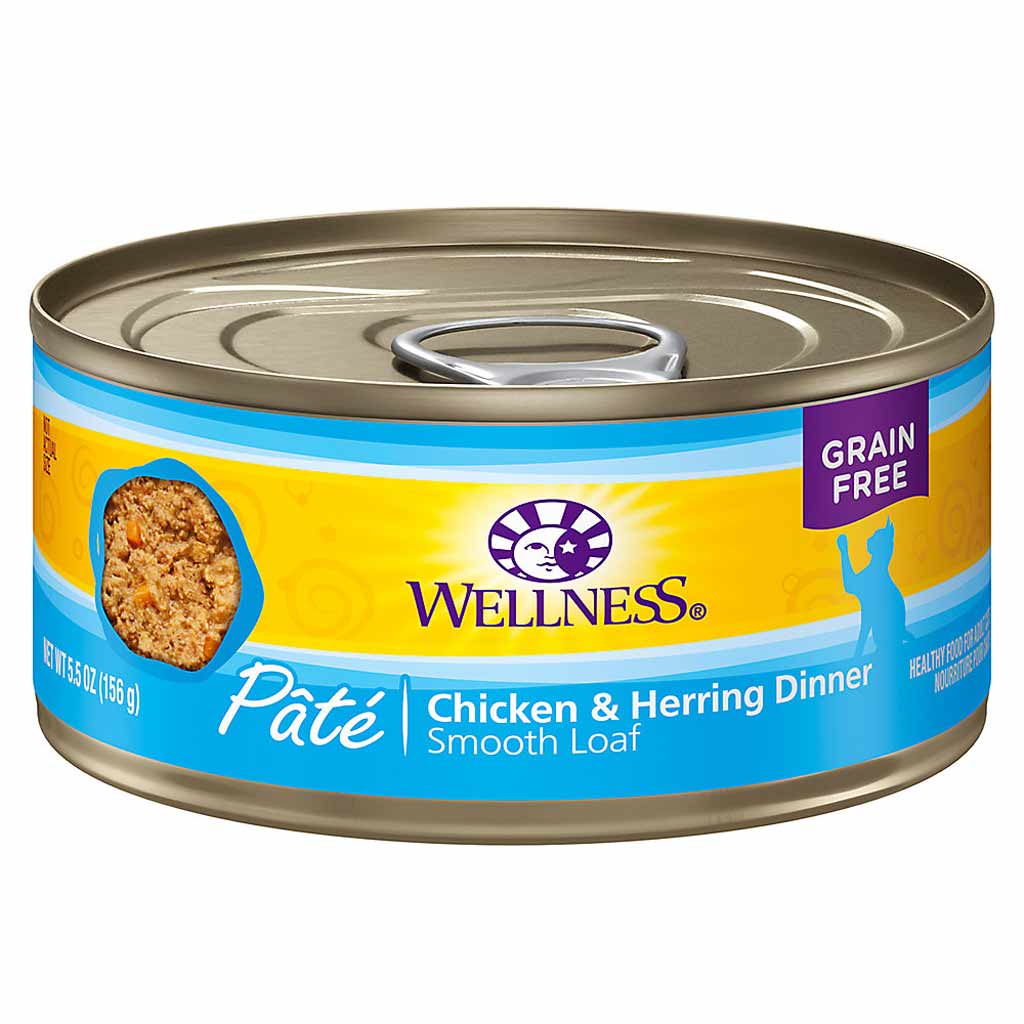 WELLNESS CAT COMPLETE HEALTH CHICKEN &amp; HERRING PATE 5.5OZ