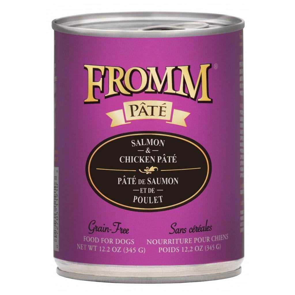 FROMM DOG GOLD SALMON & CHICKEN PATE 12OZ
