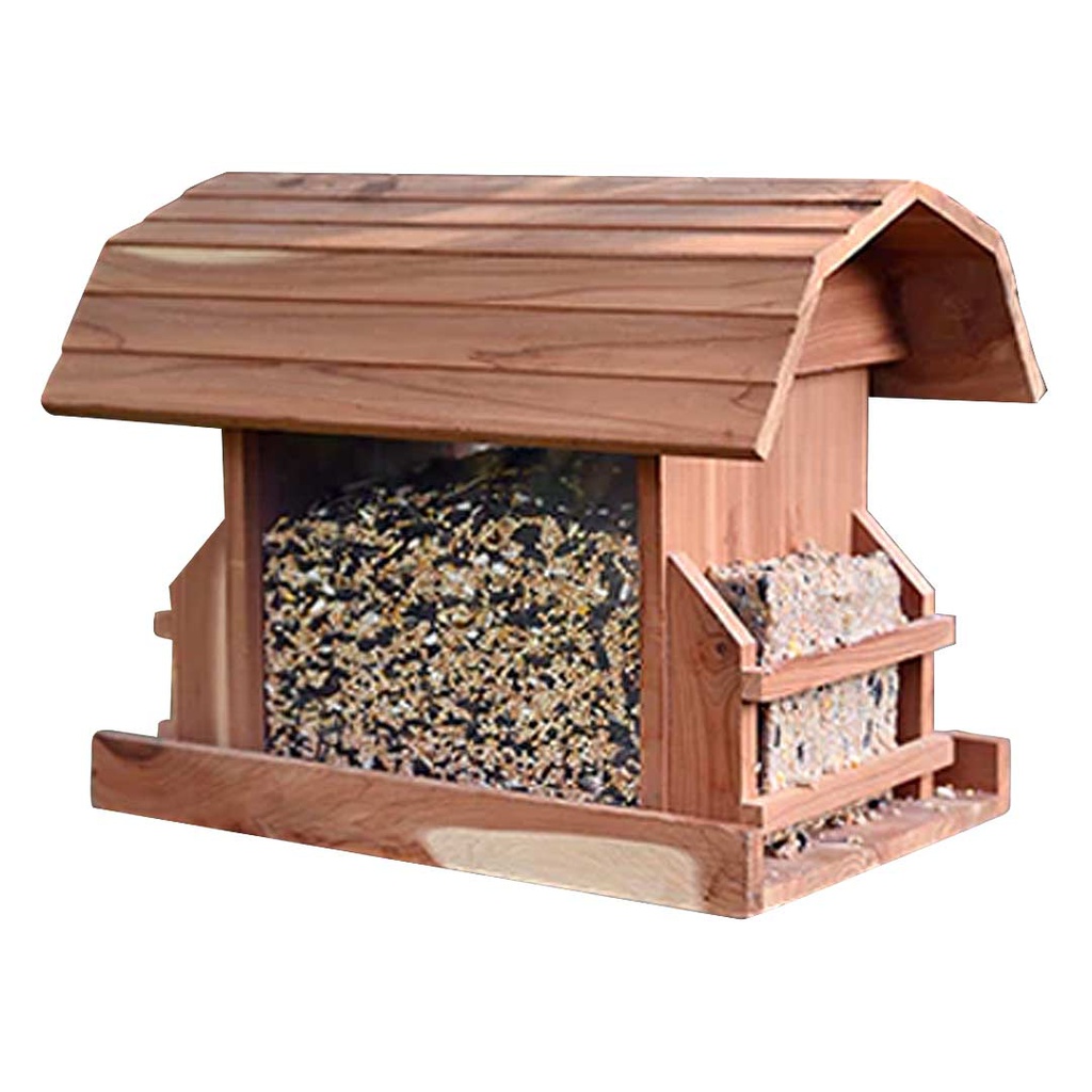 PINEBUSH MIXED SEED &amp; SUET BARN STYLE FEEDER