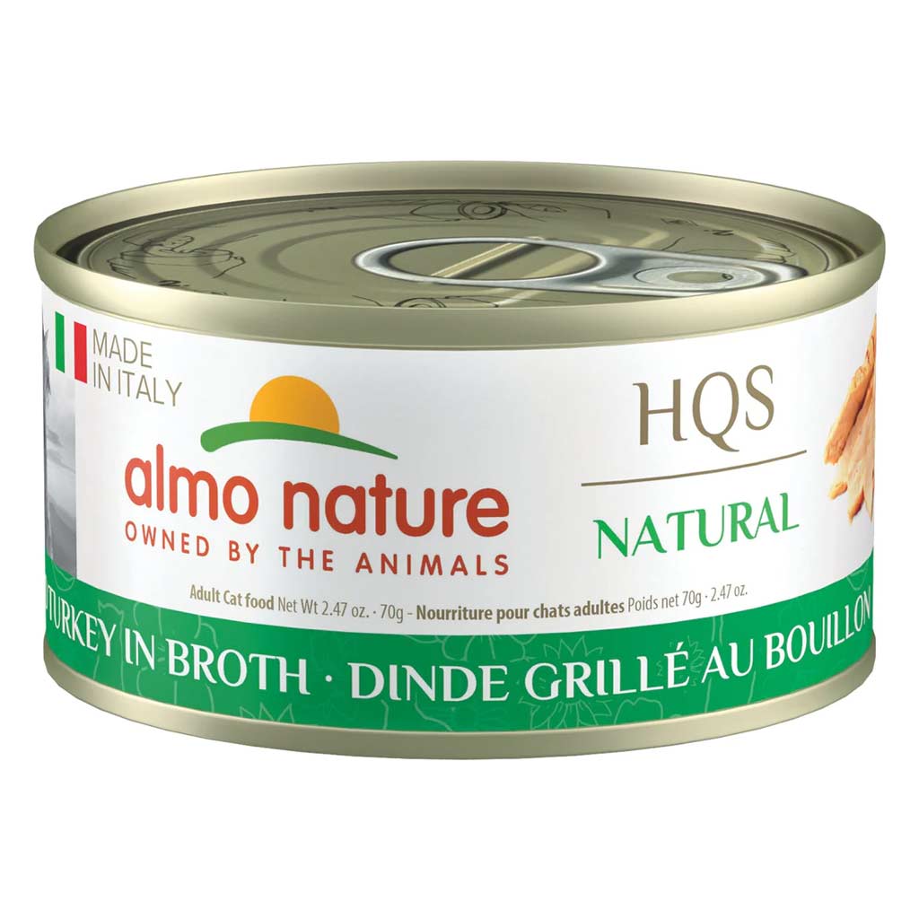 DV - ALMO CAT HQS NATURAL GRILLED TURKEY IN BROTH CAN 70G