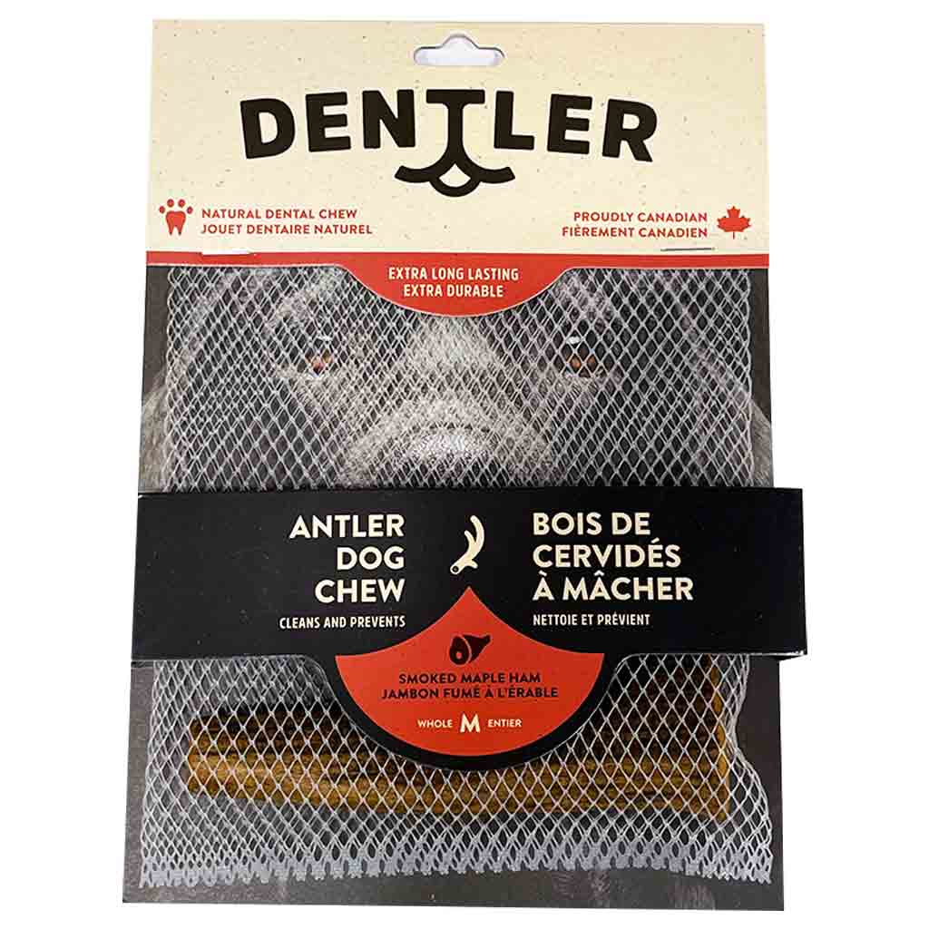 DR - DENTLER WHOLE SMOKED HAM ANTLER DOG CHEW MED