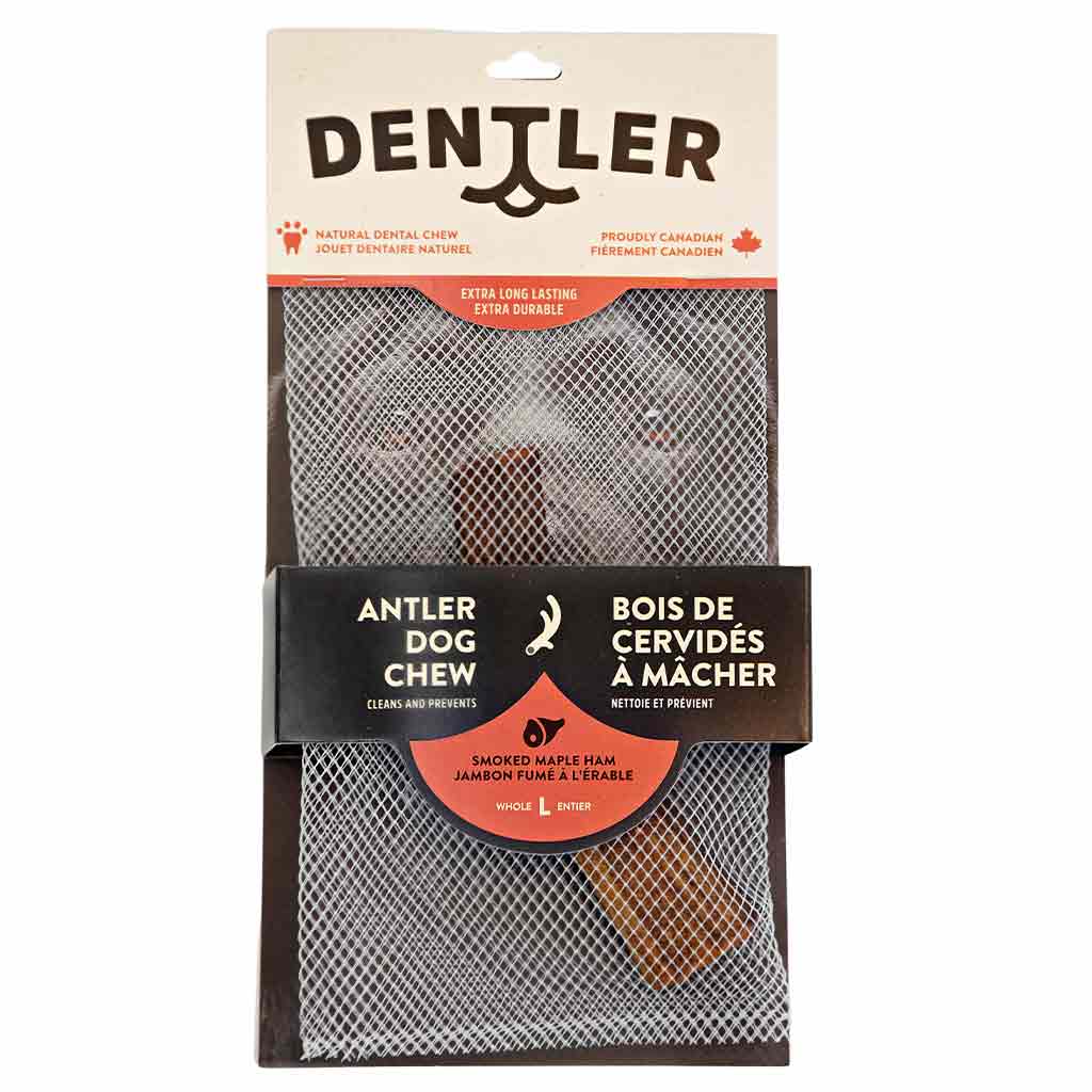 DENTLER WHOLE SMOKED HAM ANTLER DOG CHEW LRG