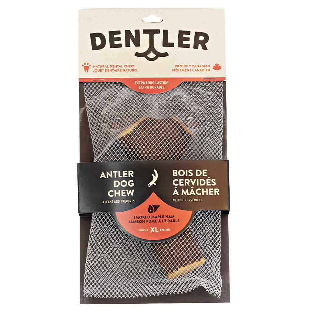 DR - DENTLER WHOLE SMOKED HAM ANTLER DOG CHEW XL