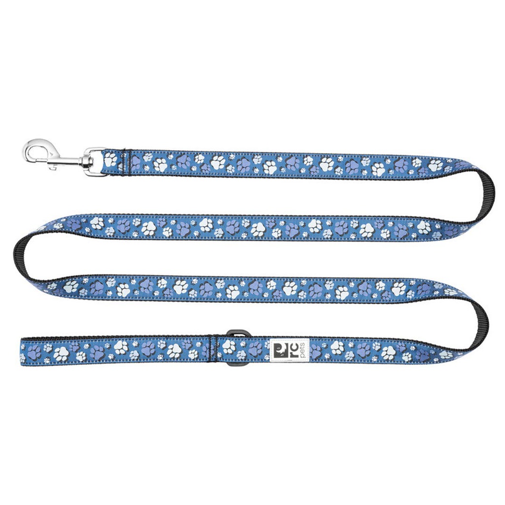 RC PETS LEASH FRESH TRACKS BLUE [3/4&quot;X6']