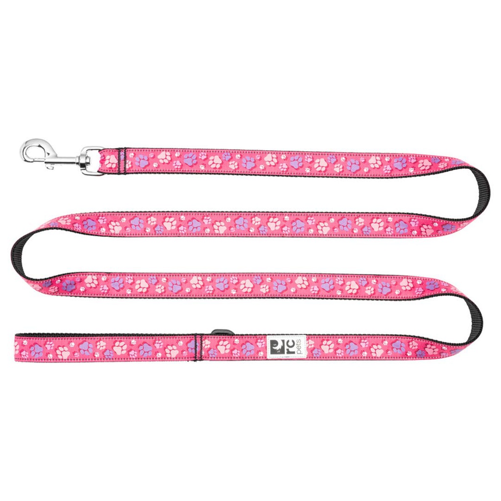 DMB - RC PETS LEASH FRESH TRACKS PINK 1&quot;X6'
