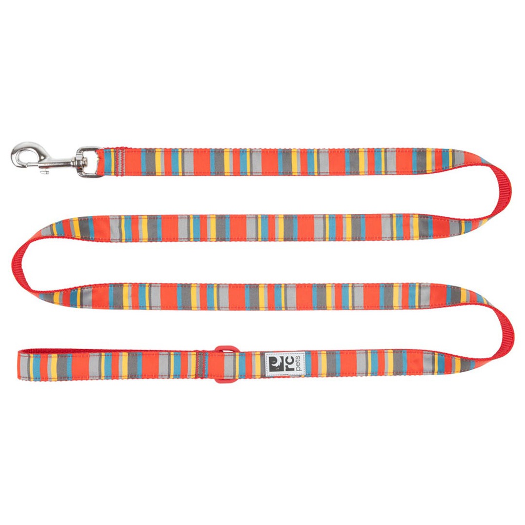 RC PETS LEASH MULTI STRIPES 1&quot;X6'