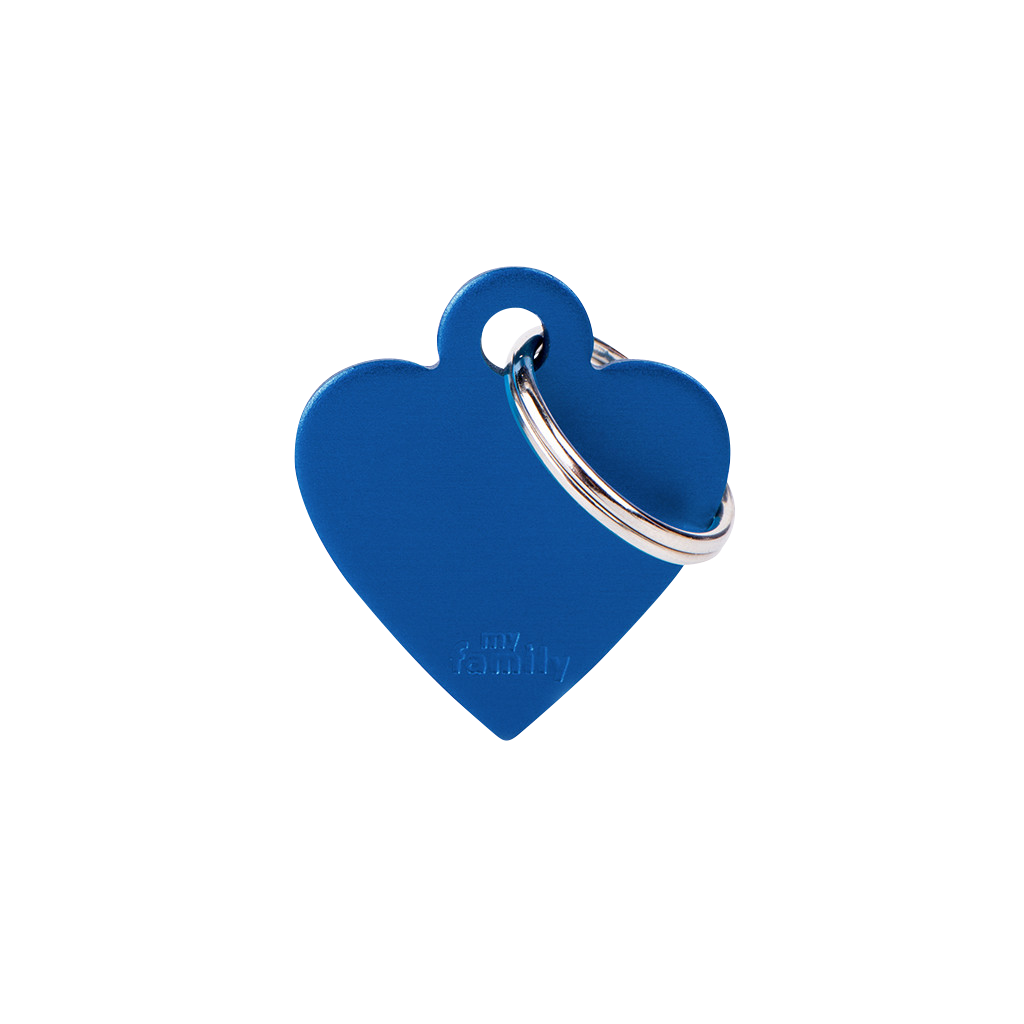 MY FAMILY ALUMINUM HEART BLUE S