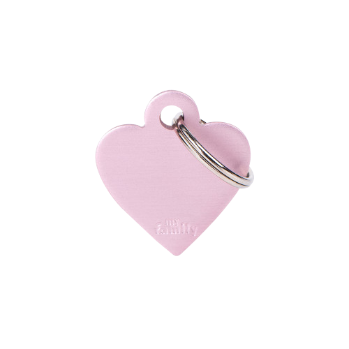 MY FAMILY ALUMINUM HEART PINK S